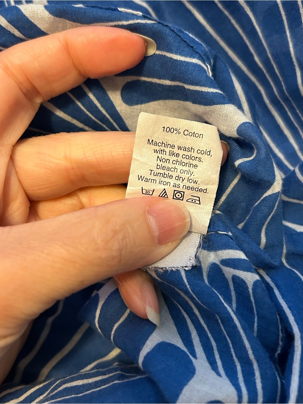 J. Crew Blue Shell-Print Tunic swim cover up - Picture 7 of 8
